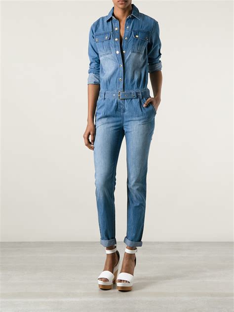 michael kors jumpers womens|Michael Kors denim jumpsuit.